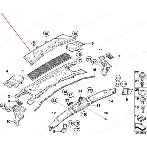 Car Air conditioner cover Wiper deflector Suitable for E84 E87 E92b mwE93 Air conditioning filter lower guard Filter base plate