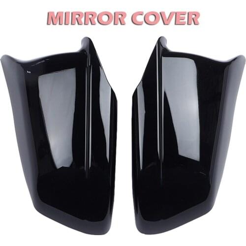 2pcs Left + Right Mirror Cover Car Side Door Rearview Side Mirror Cover Cap for BMW F10 F11 5 Series 11-13