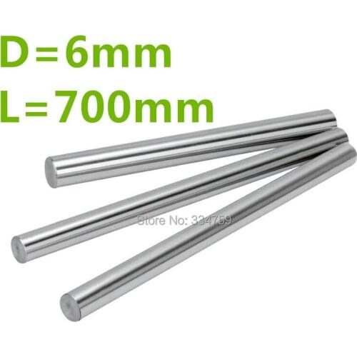 4pcs 6mm linear shaft 700mm long Chromed Harden linear rod for 3d printer parts linear rail of LM6UU