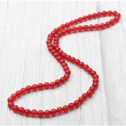 Multilayer 6mm Round Beads Strand Bracelet Natural Stone Jades Red Crystal Elastic Rope Bracelets Bangle Gift Jewelry 21" A976