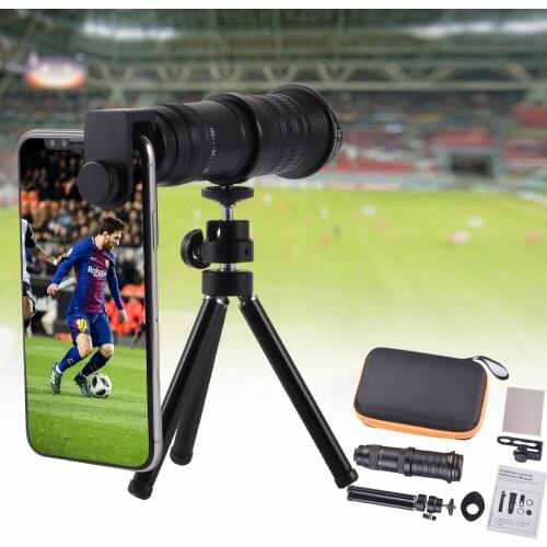 HD 18-30X Monocular Telescope With Tripod Phone Clip Retractable Zoom Bak4 Phone Camera Lens For Travel Hunting Hiking Sports