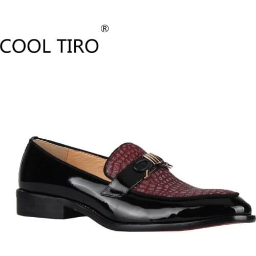 COOL TIRO 2021 Fashion Crocodile Top Men‘s Loafers Bow-Tie Tuxedo Wedding Dress Party Shoes Red Bottom Casual Prom Shoes Flats