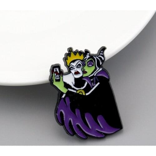 Movie Maleficent Queen Brooch Pin Badge Trendy Jewelry Gift For Friends
