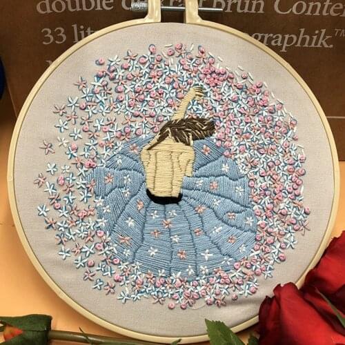 Plant Embroidery Flowers Material Package DIY Handcraft Cross Stitch Kit 3D Embroidery Sewing Supplies bordado Paintings Decor