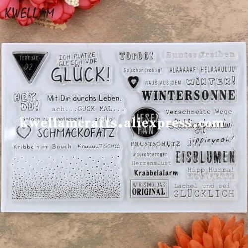 German Winter Schmackofatz Snowfall Scrapbook DIY photo cards rubber stamp clear stamp transparent stamp 9051616