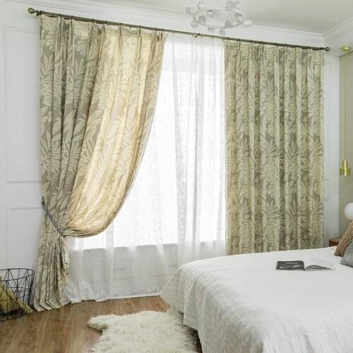 New Modern Curtains for Living Dining Room Bedroom Simple Polyester Cotton Printed Fabric Curtain Finished Product Customization