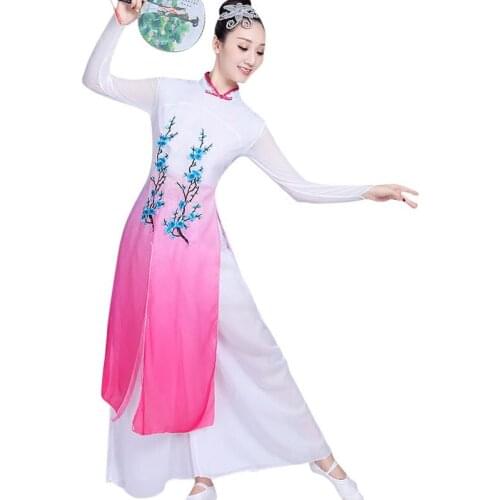 New Women Classical Dance Costume Suit Female Chorus Dress Chinese Fan Dance Costume Yangko Dance Clothing Performance