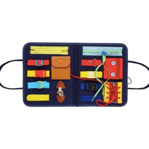 Busyboard Busy Board Dressing Board Toddler Zippered Button Activity Montessori Teaching Equipment Toys