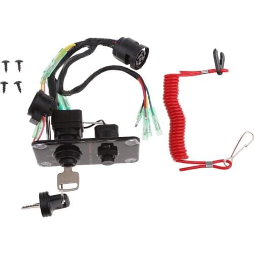 Marine Boat Motor Kill Stop Switch Panel with Safety Lanyard for Yamaha 2-stroke and 4-stroke Outboard Motors