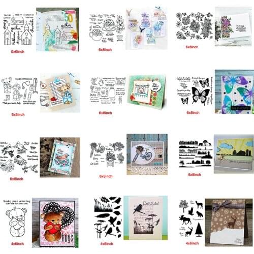 Popular Items Girls Flowers Words Animals Transparent Clear Silicone Stamp For DIY Scrapbooking Cards New 2020