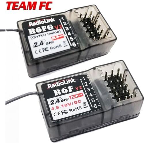 Radiolink R6F/R6FG 6CH 2.4GHz Receiver with Gyro Integrated and HV Servo Supported for RC4GS/RC6GS/RC4G