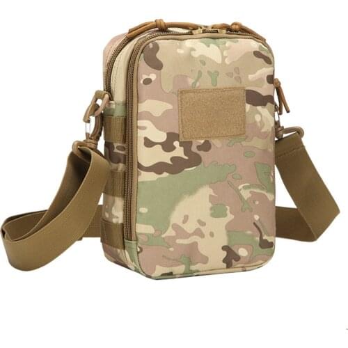 25*17cm Simple small Messenger bag with loop / Riding outdoor sports bag portable waterproof tactical army camouflage A4281