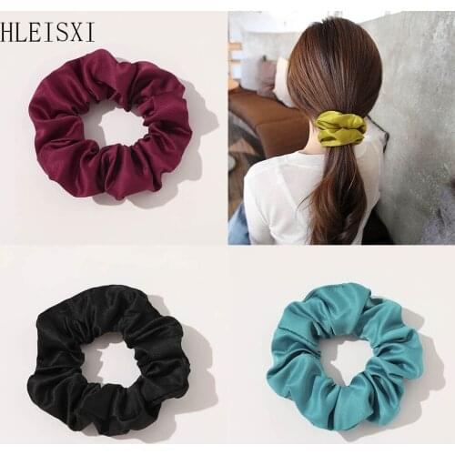 New Vintage Velvet Scrunchies Elastic Hair Bands Solid Color Headband Korea Headwear Fashion Hairband Hair Accessories