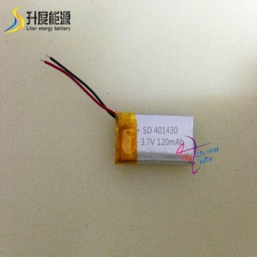 SD401430 3.7v 120mah lipo battery polymer rechargeable 401430