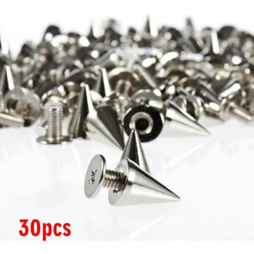 Rivet Silver Rivets Spikes Spike Riveting DIY Craft Cool Metal Fixing Tool Kit for Belt Jacket Leather Crafts Rivets for Leather