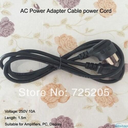 AC Power Cord Power Adapter Cable 3 prong female power plug for Amplifier US AU EU Black 1.5m Free Shipping