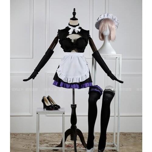 [Stock] Fate/Grand Order FGO Mash Kyrielight Matthew Kyrielight Cosplay Costume Maid Uniform Dress Halloween costume For Women