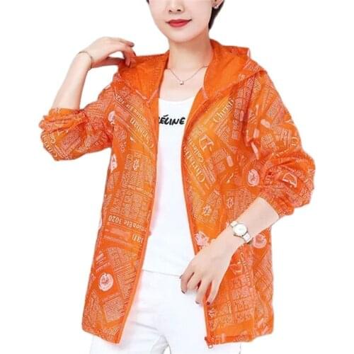 Ice Silk Womens Sun Protection Clothing New Summer Lady Thin Coat Anti-UV Outdoor Breathable Womens Sun Protection Clothing