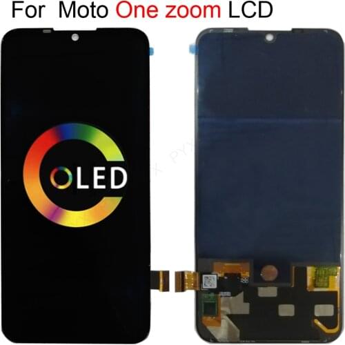 AAA OLED Quality Tested 6.39" For Moto One Zoom XT2010 Xt12010-1 Lcd Screen Display Touch Glass Digitizer Assembly 1080x2340