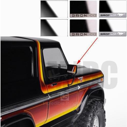 1pair Stainless Steel Rearview Mirror For 1/10 Traxxas TRX4 BRONCO RC Crawler Car Parts