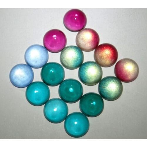 16mm natural Quartz crystal cabochon Color Change by Temperature Beads pendant For Diy Jewelry Making Bracelet Accessories 50pc