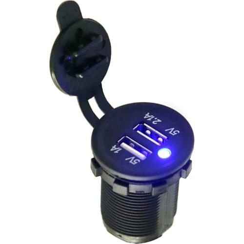 12v Car USB Charger Cigarette Lighter Socket Outlet Lighter Motorcycle USB Charger Auto Car Socket Power Adapter Motorcycle