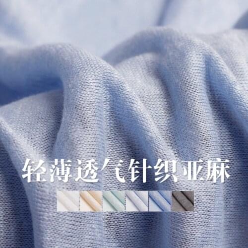 150*100cm pure color silk linen fabric summer frivolous micro through feeling female T-shirt cardigan diy craft fabrics