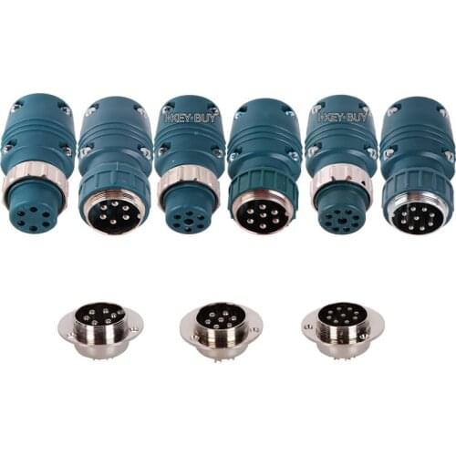 2Piece/Lot Gas Shielded Welding Machine Wire Feeder 6/ 7/ 9 Core Aviation Plug Socket Control Wire Coupling Quick Connector