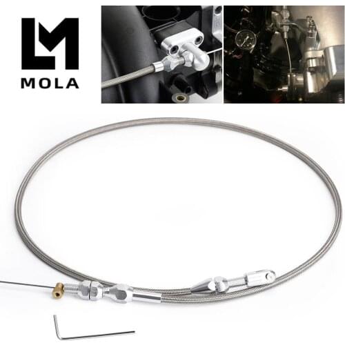 36Inch Throttle Gas Cable Kit Stainless Steel Braided For 97-07 Chevrolet/Chevy LS1 Engine 4.8L 5.3L 5.7L 6.0L TCB02