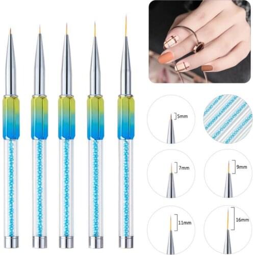 5PCS/3pcs Nail Art Liner Pen Light Therapy Pen Crystal Pen Drawing Pen Nail Brush Manicure Ultra-thin Line Drawing Pen Set TSLM1