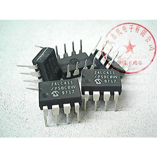 5pcs 24LC411/PSBCBW DIP-8