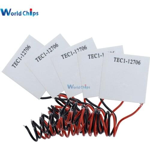 5Pcs TEC1-12706 12706 TEC Thermoelectric Cooler Peltier TEC112706 Heatsink Plate Module 12V New Of Semiconductor Refrigeration