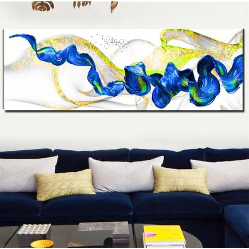 Abstract Blue Art diamond painting cross stitch Full Square Round diamond embroidery Puzzle mosaic wall picture decor Big Size