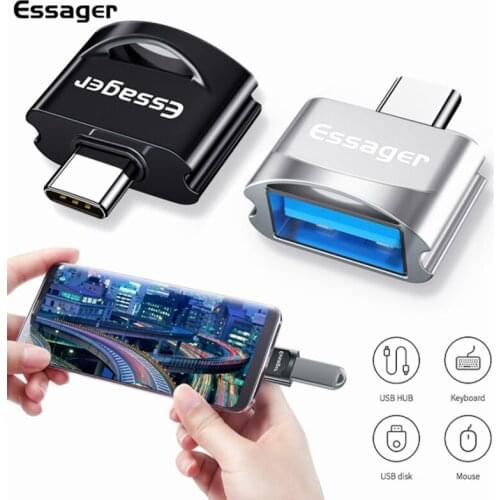 Essager USB Type C OTG Adapter Pro USBC USB To Type-c Converter Adapter Connector Type-C To USB 3.0 OTG Mobile Phone Accessories