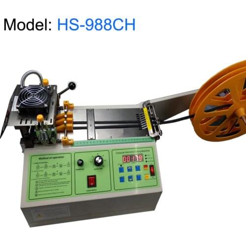 Automatic Computer Cloth Tape Cutting Machine Hot and Cold Knife Magic Sticker Tube Zipper Heat Shrink Cutter Cutting Machine