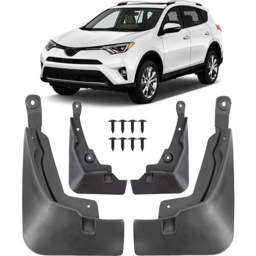 Car Accessories Scratch Resistant PP Car Mudguards Fender Mud Flaps Anti Sludge Durable for Toyota RAV4 2020 4 Piece/Set