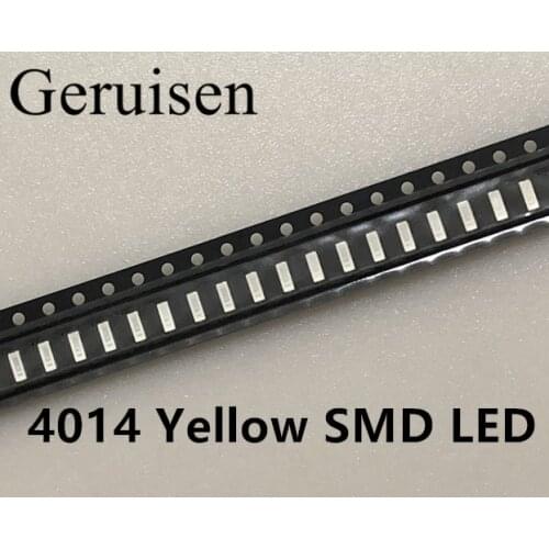 Free shipping 4014 smd led yellow Surface Mounted .4.0*1.4mm light emitting diode 0.2w chip led 1000PCS