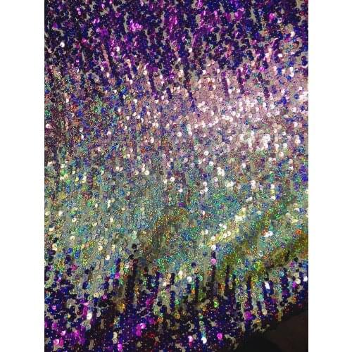 LASUI 1y/lot NEW shinning sequins popular colourful sequins mesh fabric Glittering for night dress DIY handmade accessroies Q026