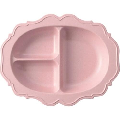 Kids High Grade Bamboo Fiber Baby Eating Bowl Gridded Dinner Tableware plant For Children