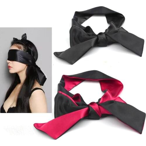 Double color eye mask hot sell tie color red black tie mask flirt face