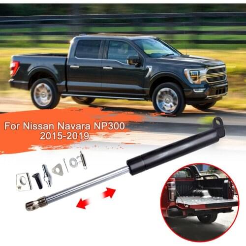 1pcs Slow Down Compress Function Rear Trunk Gas Strut Liftgate Tailgate Kit Easy Slow Down For Nissan Navara Np300 2015-2019