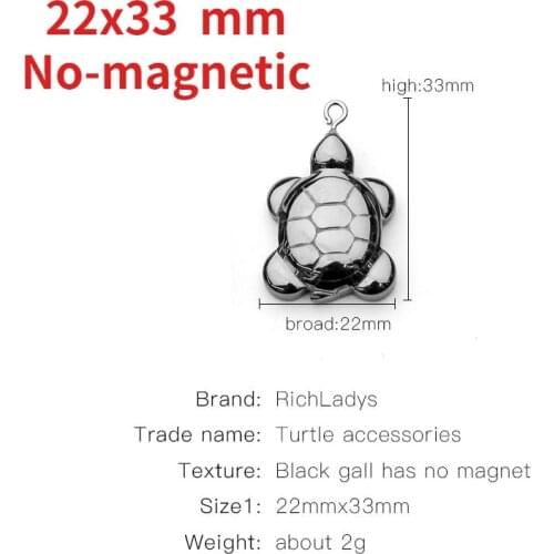 Natural Hematite 33x22mm Tortoise Loose Charms Luck Blessing Change Destiny for Jewelry Making DIY Bracelet Necklace Earring