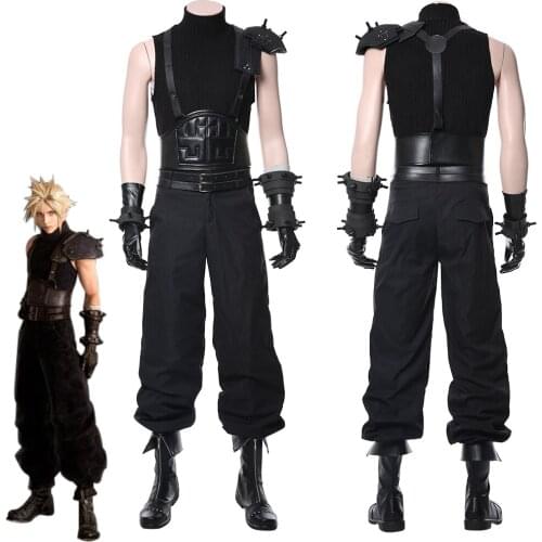 Anime Final Fantasy VII Remake Cloud Strife Cosplay Costume Halloween Carnival Costumes Shoes Boots Adults Men Women Custom Made