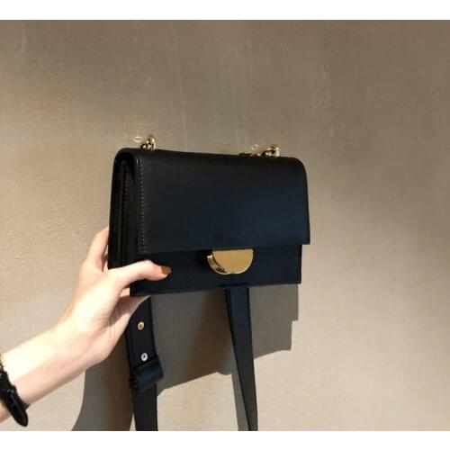 Leather Small Shoulder Bag Solid Color Vintage Crossbody Bags for Women 2021 New Elegant Handbags Lady Designer Phone Purse Sac