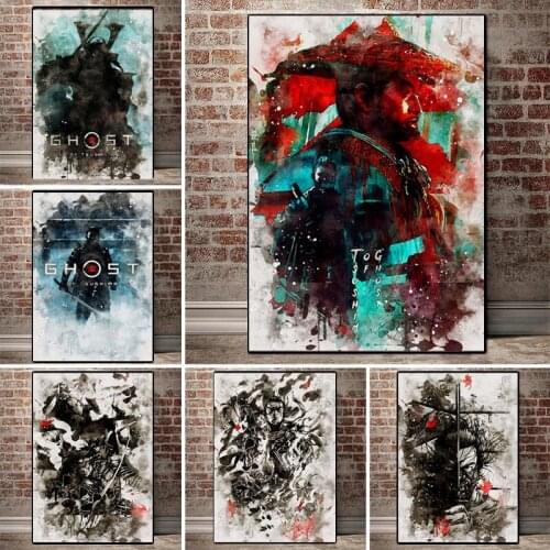 Ghost of Tsushima Posters Canvas Painting Posters and Prints Wall Art Pictures for Living Room Home Decor Cuadros No Frame