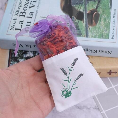 Natural Rose flowers Jasmine Mint Lavender Bud Dried Flower Sachet bag Aromatherapy wardrobe desiccant sachet