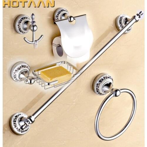 New Free shipping,stainless steel Bathroom Accessories Set,Robe hook,Paper Holder,Towel Bar,bathroom sets, chrome HT-811800-5