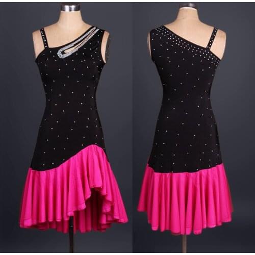 New style Latin dance costume sexy spandex diamond latin dance competition dress for lady latin dance dresses S-XXXL