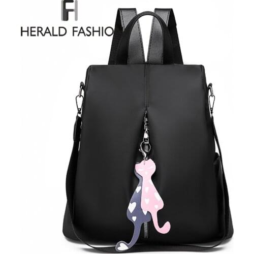 NEW Womens Anti-theft Backpack Fashion Simple Solid Color School Bag Oxford Cloth Shoulder Bag High Capacity Travel Backpacks