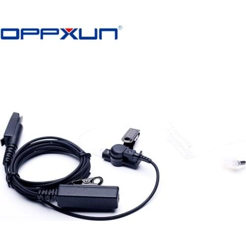 OPPXUN Long Big PTT Air Tube Headphone For Motorola GP328Plus GP338Plus GP344 GP388 GL2000 EX500etc Walkie Talkie